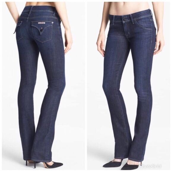 NWT Hudson Beth Midrise Baby Boot Jeans in Dark Wash Jets Size 32 - Picture 1 of 13